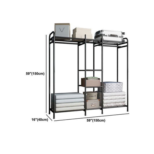 Zeitgenössischer Kleidungsregal Metall Regale Aufbewahrung freistehender Hallbaum