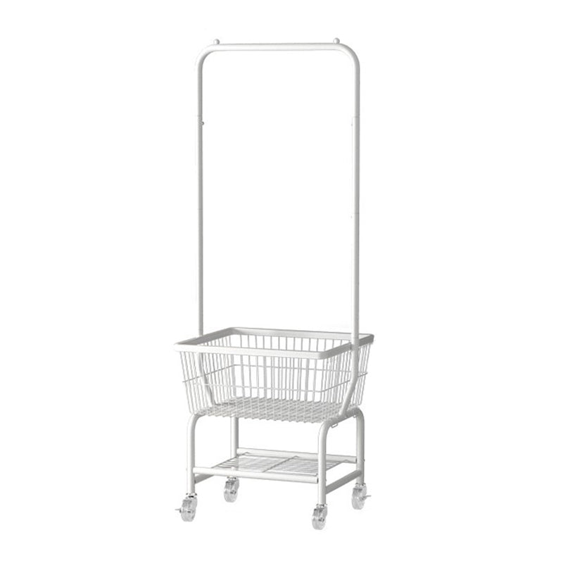 Contemporary Coat Rack Metal Storage Baskets Free Standing Hall Tree White Clearhalo 'Entry & Mudroom Furniture' 'furn' 'furn_hall_tree_coat_racks' 'Furniture' 'Hall Trees & Coat Racks' 'hall_tree_coat_racks' 5430410