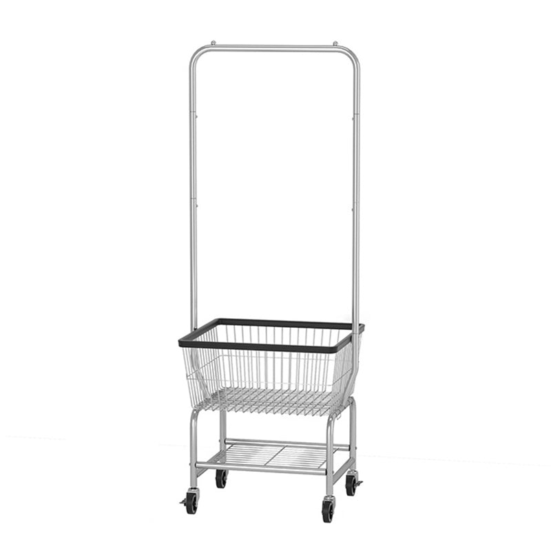 Contemporary Coat Rack Metal Storage Baskets Free Standing Hall Tree Textured Silver Clearhalo 'Entry & Mudroom Furniture' 'furn' 'furn_hall_tree_coat_racks' 'Furniture' 'Hall Trees & Coat Racks' 'hall_tree_coat_racks' 5430411