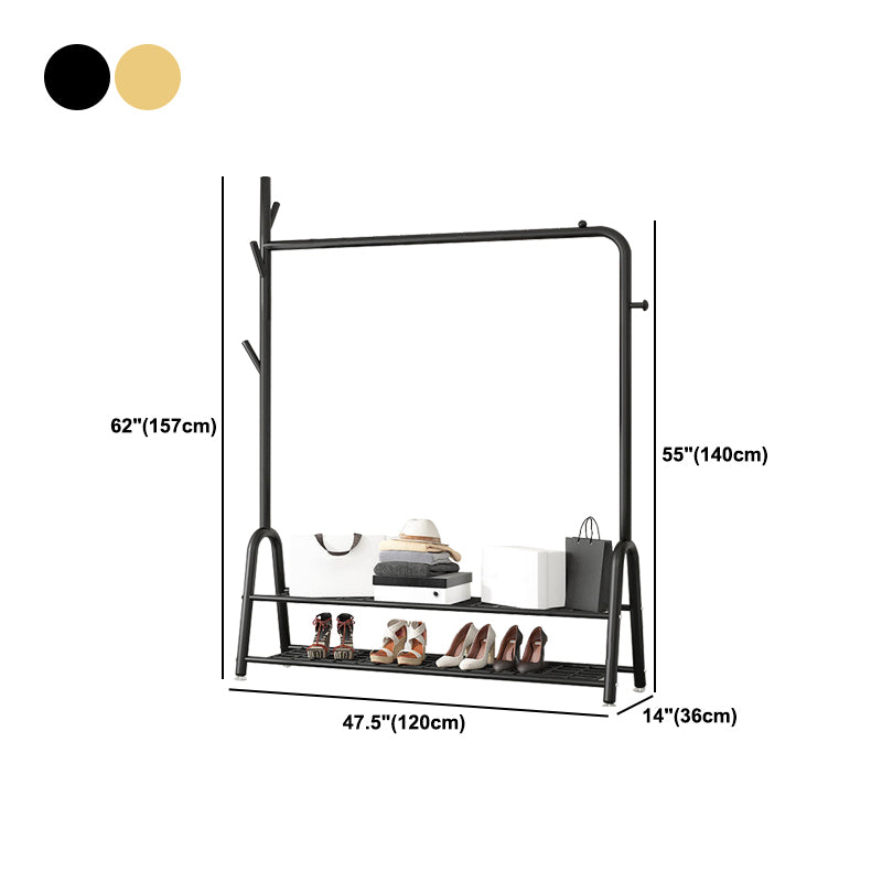 Fancy Hall Tree Hermoso árbol de entrada de metal con estante de almacenamiento de ganchos