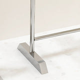 Industrial Metal Hallstand Hanging Rail Entryway Kit in Silver Clearhalo 'Entry & Mudroom Furniture' 'furn' 'furn_hall_tree_coat_racks' 'Furniture' 'Hall Trees & Coat Racks' 'hall_tree_coat_racks' 5431135