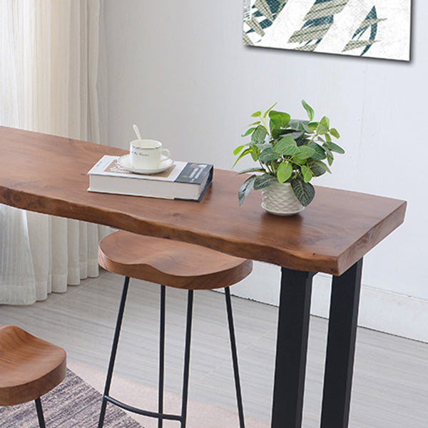 Tavolo da cocktail bar in slitta industriale Tavolino in legno massiccio per soggiorno