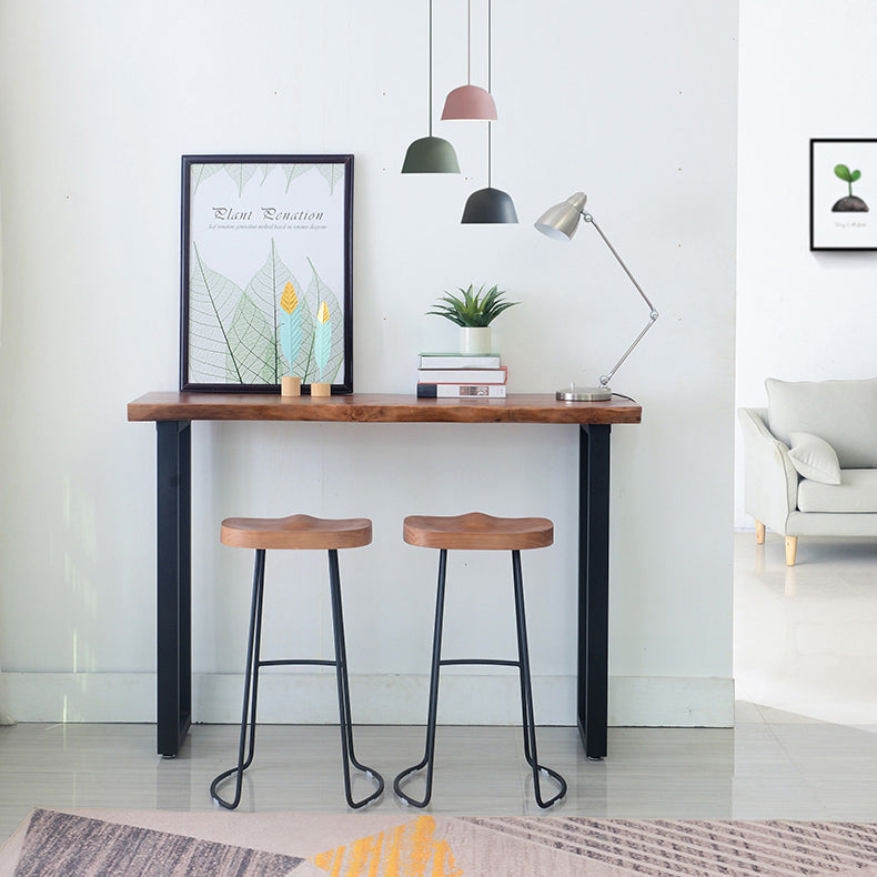 Tavolo da cocktail bar in slitta industriale Tavolino in legno massiccio per soggiorno