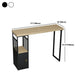 Indoor Rectangle Cocktail Bar Table Industrial Pub Height Dining Table with Storage