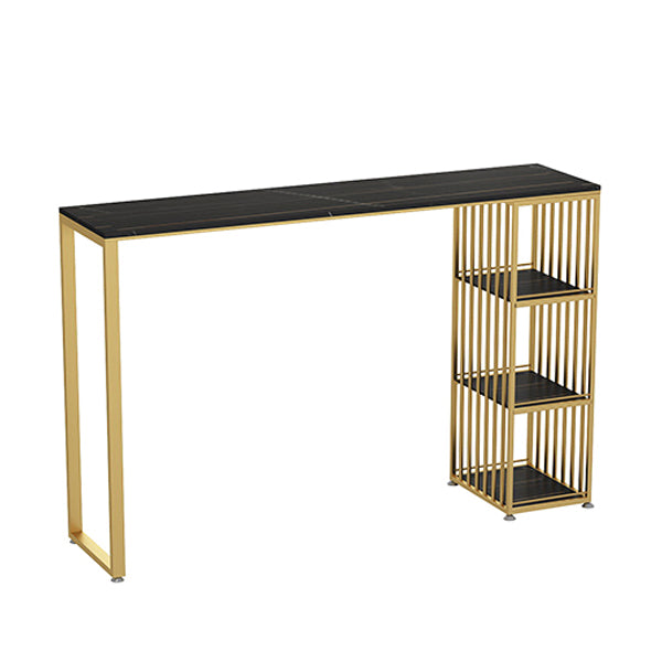 Rechthoek woonkamer pub hoogte eettafel stenen top bistro tafel met opslag