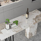 Double Pedestal Kitchen Counter Height Table Contemporary Rectangle Pub Table Clearhalo 'Bar Furniture' 'Bar Tables' 'bar_tables' 'furn' 'furn_bar_tables' 'Furniture' 'Kitchen & Dining Furniture' 5432760