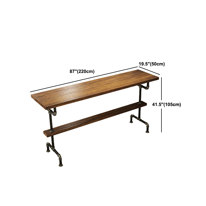 Tavolino da pub di rettangolo con coffee in legno in legno in legno in legno in legno in legno