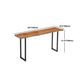 Pine Wood Top Bar Dining Table Modern Bar Table with Double Pedestal in Black Clearhalo 'Bar Furniture' 'Bar Tables' 'bar_tables' 'furn' 'furn_bar_tables' 'Furniture' 'Kitchen & Dining Furniture' 5432853