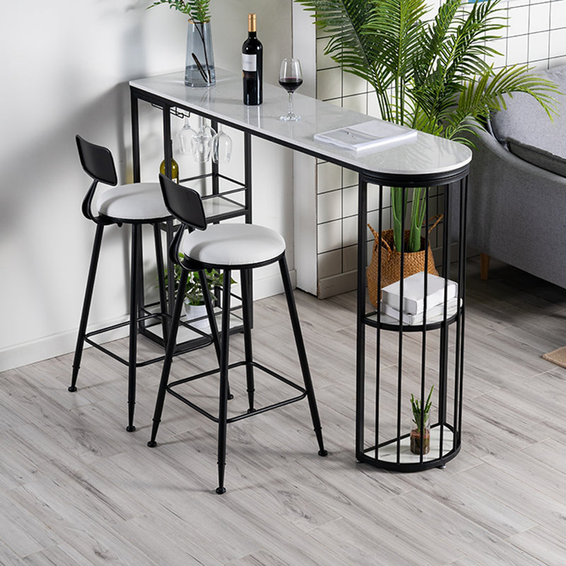 Tavolo da bar a forma irregolare in pietra sinterizzato tavolo da bar lussuoso con doppio piedistallo