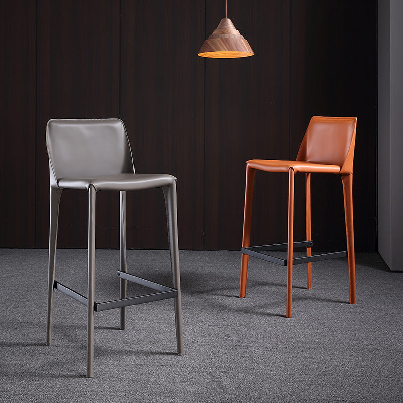 Modern Style Bar Stool Metal Counter Bar Stool with Metal Legs for Home Clearhalo 'Bar Furniture' 'Bar Stools' 'bar_stools' 'furn' 'furn_bar_stools' 'Furniture' 'furniture_bar_stools' 'Kitchen & Dining Furniture' 5432949