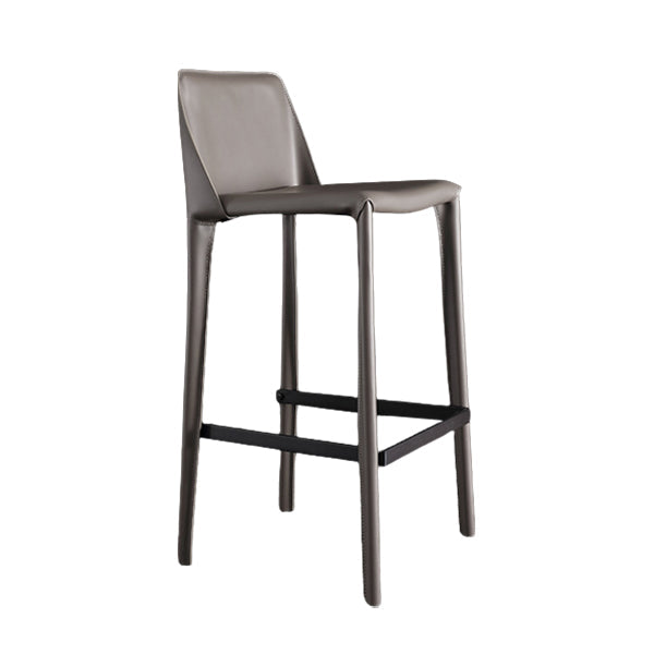 Modern Style Bar Stool Metal Counter Bar Stool with Metal Legs for Home Grey 1 Piece Clearhalo 'Bar Furniture' 'Bar Stools' 'bar_stools' 'furn' 'furn_bar_stools' 'Furniture' 'furniture_bar_stools' 'Kitchen & Dining Furniture' 5432950