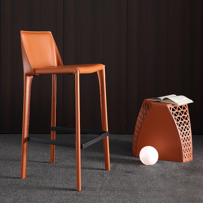 Modern Style Bar Stool Metal Counter Bar Stool with Metal Legs for Home Clearhalo 'Bar Furniture' 'Bar Stools' 'bar_stools' 'furn' 'furn_bar_stools' 'Furniture' 'furniture_bar_stools' 'Kitchen & Dining Furniture' 5432952