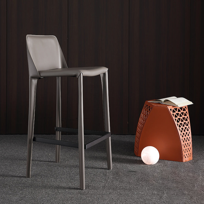 Modern Style Bar Stool Metal Counter Bar Stool with Metal Legs for Home Clearhalo 'Bar Furniture' 'Bar Stools' 'bar_stools' 'furn' 'furn_bar_stools' 'Furniture' 'furniture_bar_stools' 'Kitchen & Dining Furniture' 5432953
