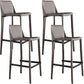Modern Style Bar Stool Metal Counter Bar Stool with Metal Legs for Home Grey 4 Piece Set Clearhalo 'Bar Furniture' 'Bar Stools' 'bar_stools' 'furn' 'furn_bar_stools' 'Furniture' 'furniture_bar_stools' 'Kitchen & Dining Furniture' 5432954