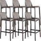 Modern Style Bar Stool Metal Counter Bar Stool with Metal Legs for Home Grey 6 Piece Set Clearhalo 'Bar Furniture' 'Bar Stools' 'bar_stools' 'furn' 'furn_bar_stools' 'Furniture' 'furniture_bar_stools' 'Kitchen & Dining Furniture' 5432956