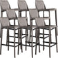 Modern Style Bar Stool Metal Counter Bar Stool with Metal Legs for Home Grey 8 Piece Set Clearhalo 'Bar Furniture' 'Bar Stools' 'bar_stools' 'furn' 'furn_bar_stools' 'Furniture' 'furniture_bar_stools' 'Kitchen & Dining Furniture' 5432958