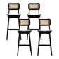 Modern Bar Stool Wooden Counter Bar Stool with Wood Legs for Home