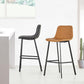 Modern Backrest Armless Counter Stool Iron Milk Tea Shop Bar Stool with Leather Cushion Clearhalo 'Bar Furniture' 'Bar Stools' 'bar_stools' 'furn' 'furn_bar_stools' 'Furniture' 'Kitchen & Dining Furniture' 5433180