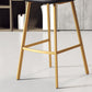 Modern Backrest Armless Counter Stool Iron Milk Tea Shop Bar Stool with Leather Cushion Clearhalo 'Bar Furniture' 'Bar Stools' 'bar_stools' 'furn' 'furn_bar_stools' 'Furniture' 'Kitchen & Dining Furniture' 5433189