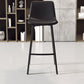 Modern Backrest Armless Counter Stool Iron Milk Tea Shop Bar Stool with Leather Cushion Clearhalo 'Bar Furniture' 'Bar Stools' 'bar_stools' 'furn' 'furn_bar_stools' 'Furniture' 'Kitchen & Dining Furniture' 5433192