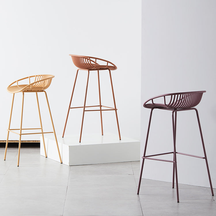 Moderner Barhocker Metallstockschocken mit Metallbeinen für Zuhause