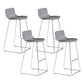Tabouret de bar de style contemporain tabouret de comptoir en plastique avec des jambes en métal pour la maison