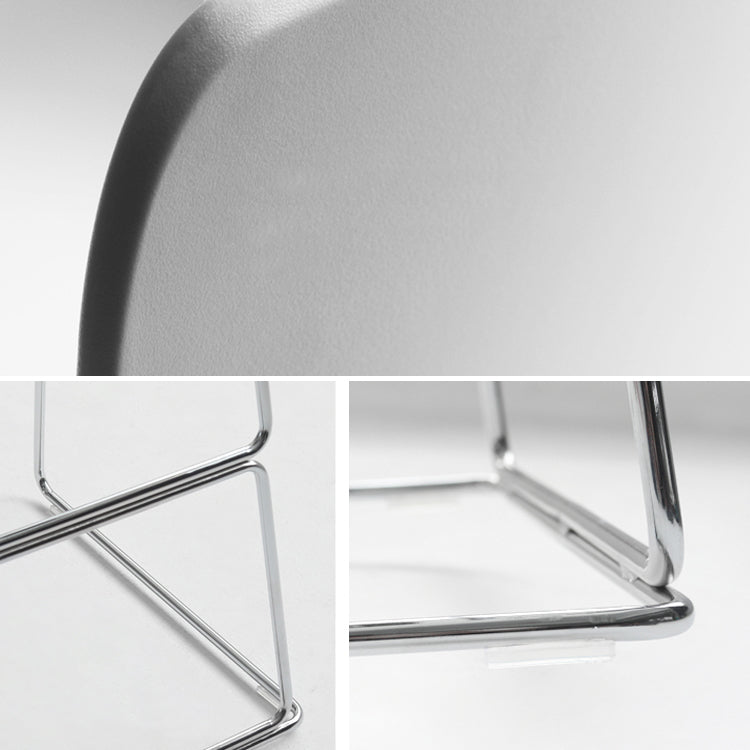 Tabouret de bar de style contemporain tabouret de comptoir en plastique avec des jambes en métal pour la maison