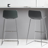 Tabouret de bar de style contemporain tabouret de comptoir en plastique avec des jambes en métal pour la maison