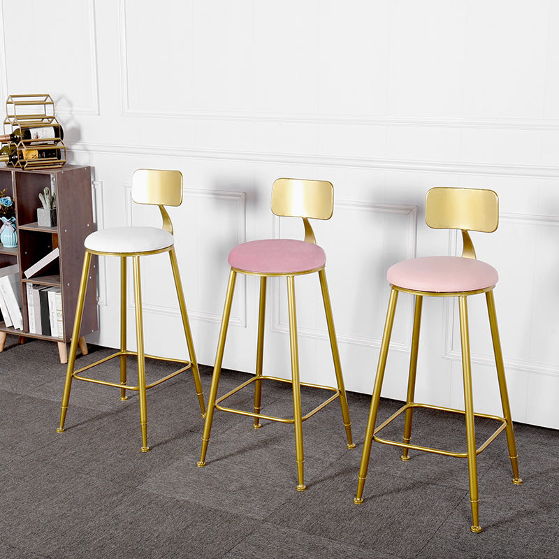 Sgabello da bar con bancone senza bracciolo glam sgabello da cucina in ferro con pedale e cuscino