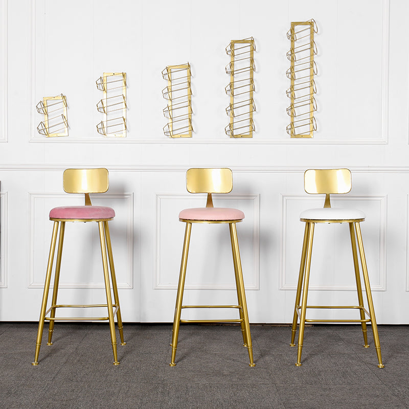 Sgabello da bar con bancone senza bracciolo glam sgabello da cucina in ferro con pedale e cuscino