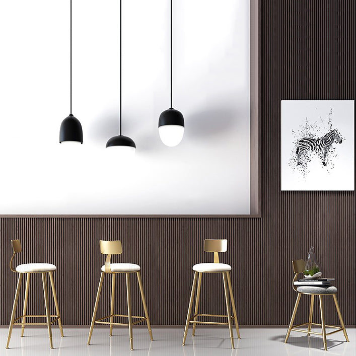 Sgabello da bar con bancone senza bracciolo glam sgabello da cucina in ferro con pedale e cuscino