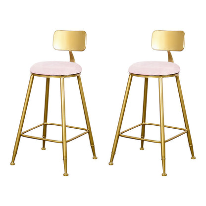 Sgabello da bar con bancone senza bracciolo glam sgabello da cucina in ferro con pedale e cuscino