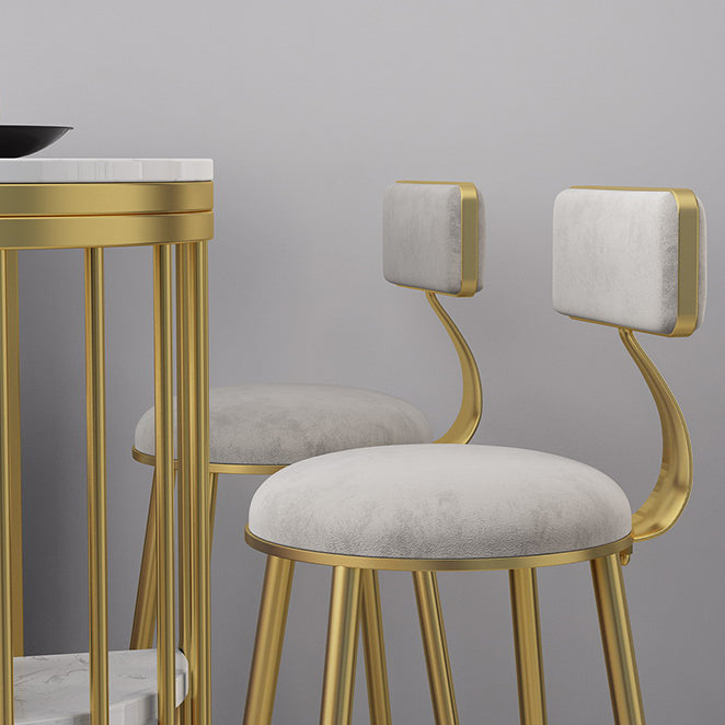 1/3 pezzi Glam Iron Bar Set Set di Bistro in marmo in finto bianco con scaffale