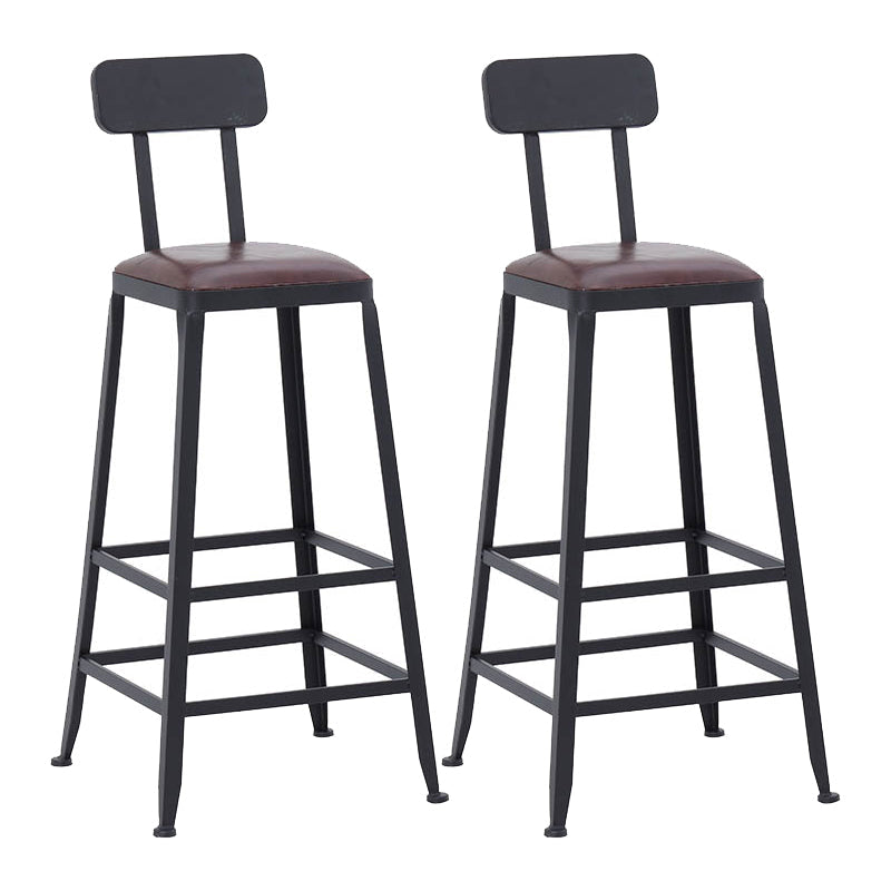 Modern Coffee Shop Bar Table Set 1/2/5/9 Pieces Rectangle Wood Pub Dining Set Black 30"H Stools (Set of 2) Clearhalo 'Bar Furniture' 'furn' 'furn_home_bar_bar_sets' 'Furniture' 'Home Bars & Bar Sets' 'home_bar_bar_sets' 'Kitchen & Dining Furniture' 5433484