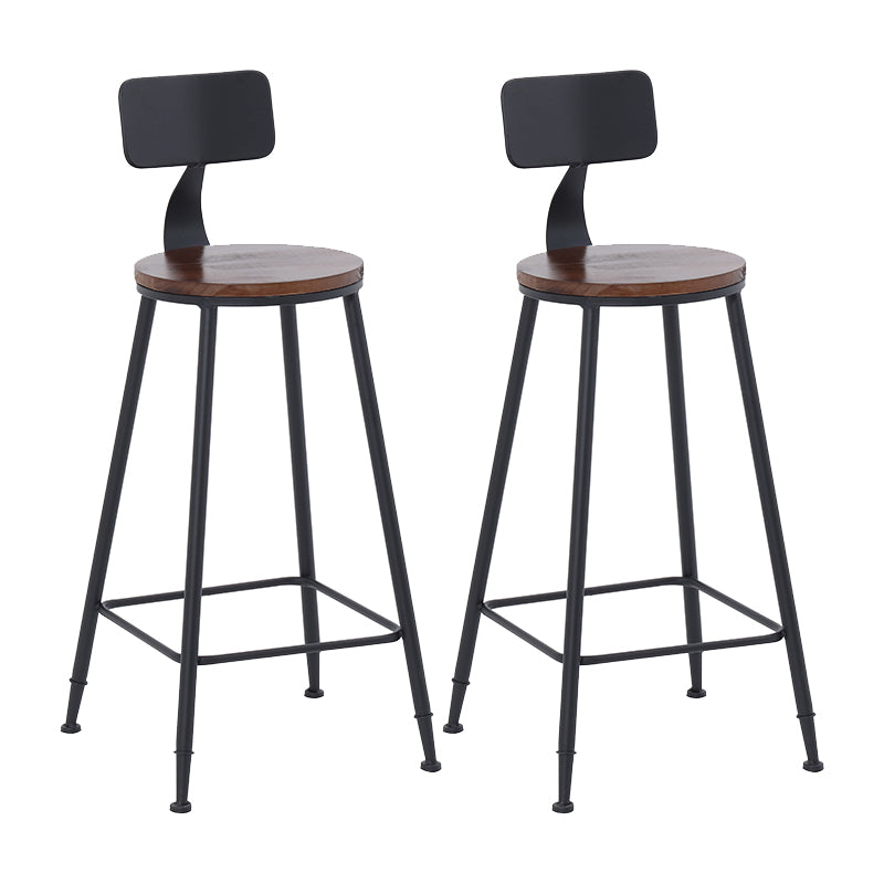 Modern Coffee Shop Bar Table Set 1/2/5/9 Pieces Rectangle Wood Pub Dining Set Brown 30"H Stools (Set of 2) Clearhalo 'Bar Furniture' 'furn' 'furn_home_bar_bar_sets' 'Furniture' 'Home Bars & Bar Sets' 'home_bar_bar_sets' 'Kitchen & Dining Furniture' 5433485