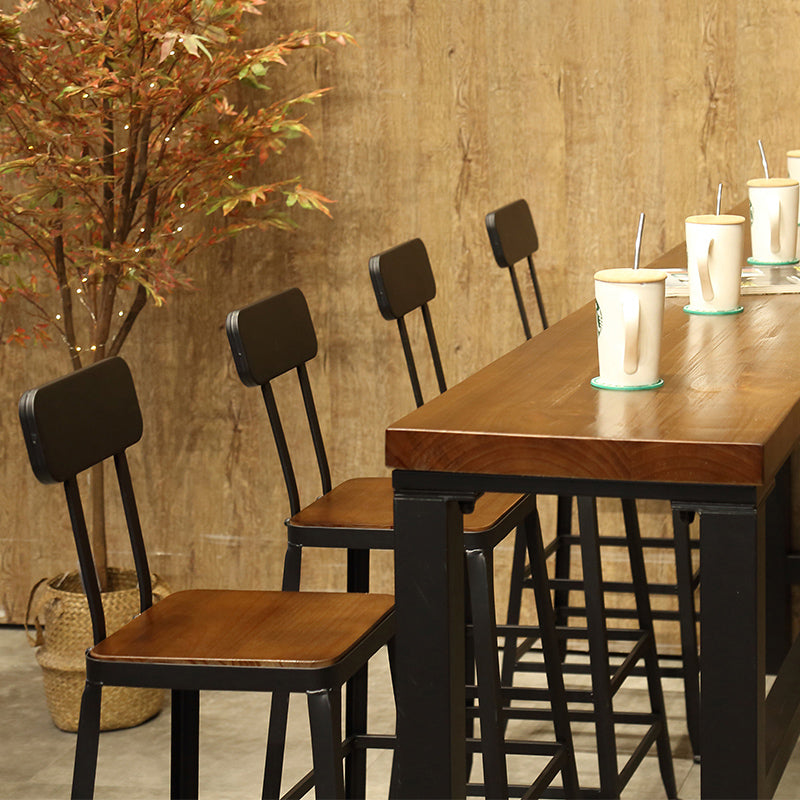 Modern Coffee Shop Bar Table Set 1/2/5/9 Pieces Rectangle Wood Pub Dining Set Clearhalo 'Bar Furniture' 'furn' 'furn_home_bar_bar_sets' 'Furniture' 'Home Bars & Bar Sets' 'home_bar_bar_sets' 'Kitchen & Dining Furniture' 5433486