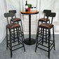 Tavolo da bar in legno massiccio industriale set 1/2/3 pezzi Tavolino con sgabelli alti