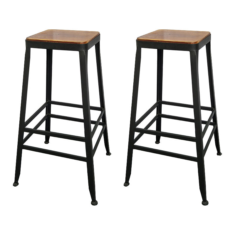 Tavolo da bar in legno massiccio industriale set 1/2/3 pezzi Tavolino con sgabelli alti