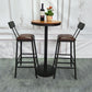 Tavolo da bar in legno massiccio industriale set 1/2/3 pezzi Tavolino con sgabelli alti