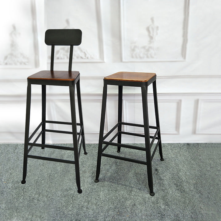 Tavolo da bar in legno massiccio industriale set 1/2/3 pezzi Tavolino con sgabelli alti