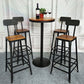 Tavolo da bar in legno massiccio industriale set 1/2/3 pezzi Tavolino con sgabelli alti