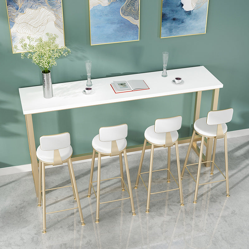 1/2/5 pezzi tavolo da barra di ferro moderno set rettangolo in legno ingegnerizzato set con poggiapiedi