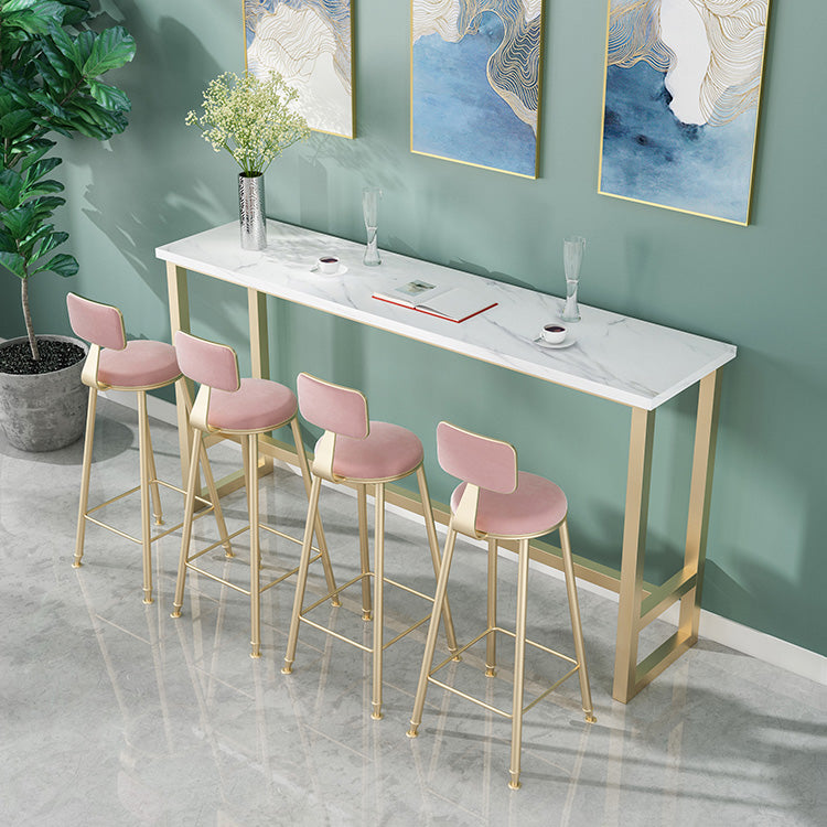 1/2/5 pezzi tavolo da barra di ferro moderno set rettangolo in legno ingegnerizzato set con poggiapiedi