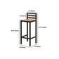 Industrial Rectangle Artificial Wood Bar Table Set 1/5 Pieces Counter Table with Stools