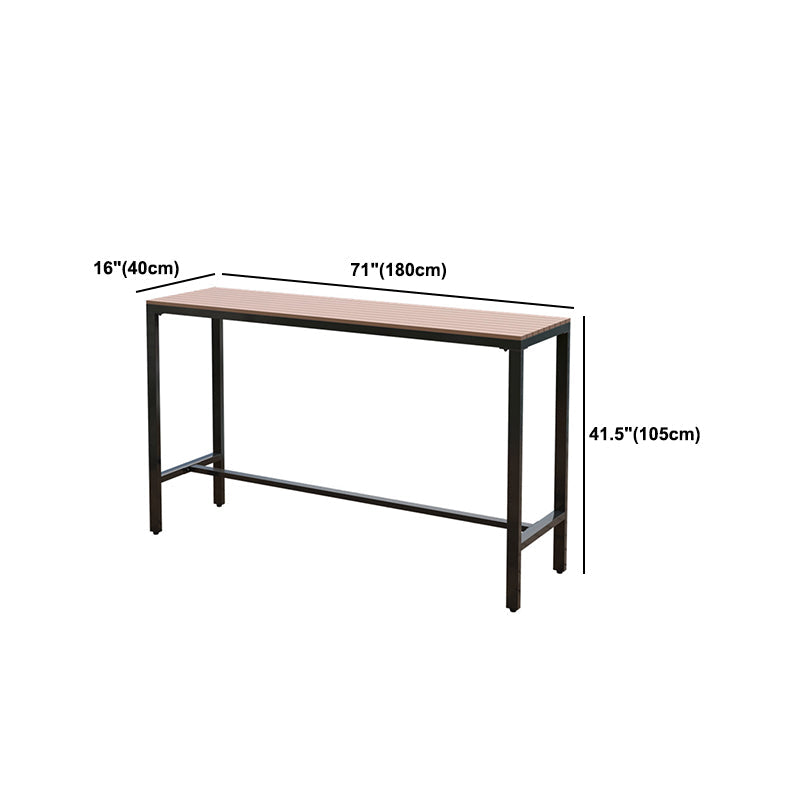 Industrial Rectangle Artificial Wood Bar Table Set 1/5 Pieces Counter Table with Stools