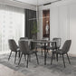 Set da pranzo moderno grigio Set tavolo da pranzo rettangolare da 1/4/7 pezzi con piano in pietra