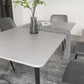 Set da pranzo moderno grigio Set tavolo da pranzo rettangolare da 1/4/7 pezzi con piano in pietra