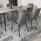 Set da pranzo moderno grigio Set tavolo da pranzo rettangolare da 1/4/7 pezzi con piano in pietra