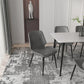 Set da pranzo moderno grigio Set tavolo da pranzo rettangolare da 1/4/7 pezzi con piano in pietra