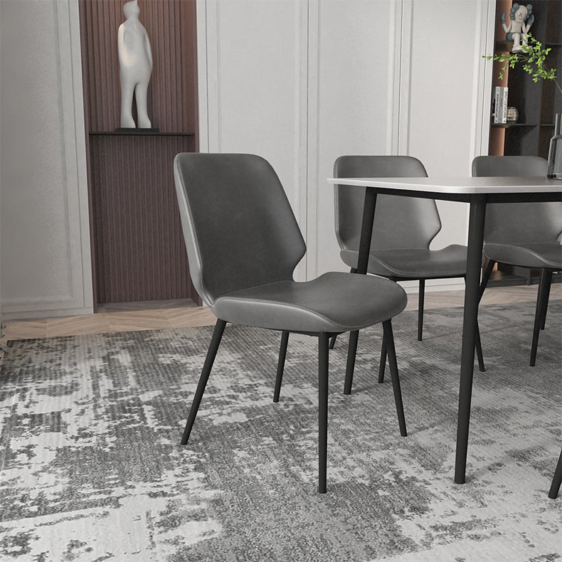 Set da pranzo moderno grigio Set tavolo da pranzo rettangolare da 1/4/7 pezzi con piano in pietra